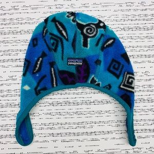 Vintage 90s Patagonia Navaho Print Fleece Hat